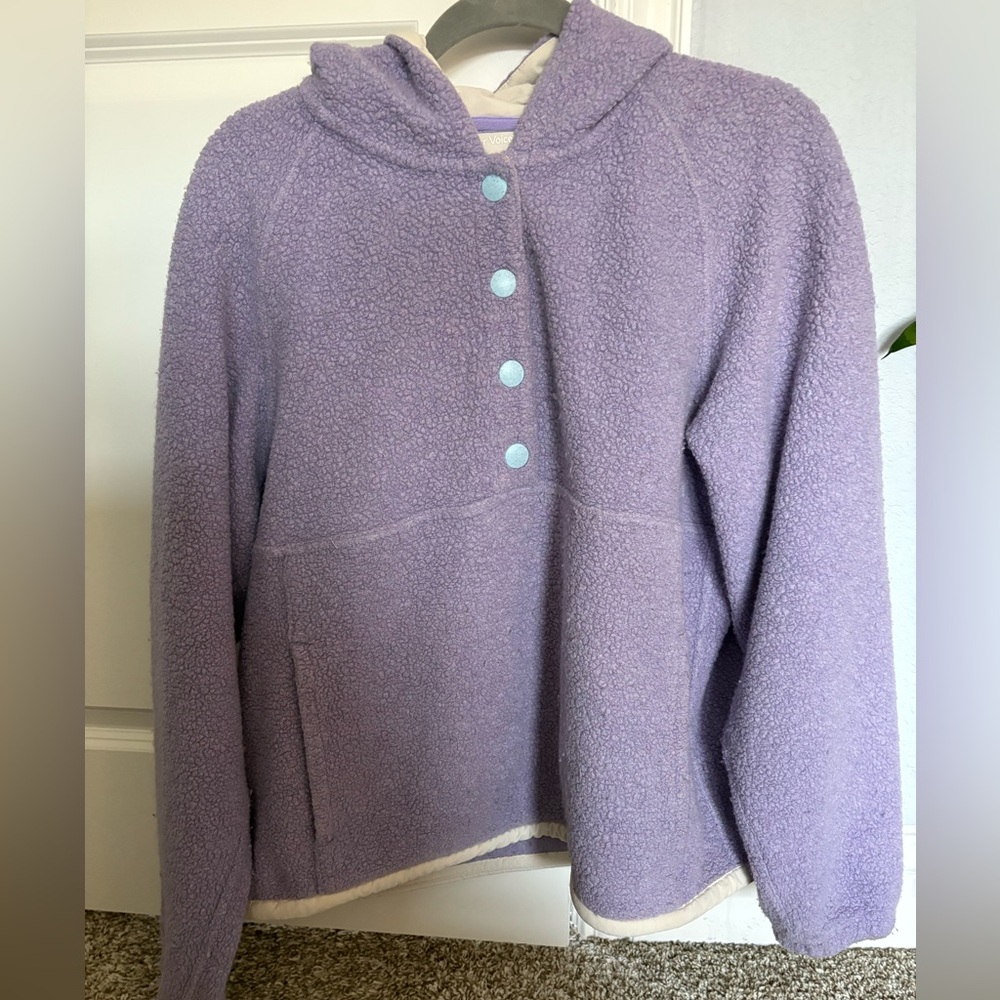 Outdoor Voices Megafleece Snap Up Hoodie Purple